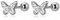 18G Kleine Schmetterling Ohrringe Sterling Silber 925 Ohrstecker Knorpel Ohrringe Piercing Tragus Ohrstecker Helix Ohrringe