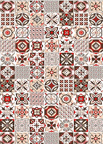 Mani Textile Tapis de Cuisine Carreaux de Ciment