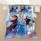 Fgolphd Prinzessinnen Bettwäsche 3D-Digitaldruck Mikrofaser Cartoon Quilt Cover ELSA Anna Für Mädchen Kinder (2,Single 135×200CM)