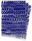 504 Piece 1 Inch Iron On Heat Transfer Letters and Numbers Alphabets Numbers Fabric Vinyl Letter DIY for Sport Jerseys T Shirts Clothes Slogan Printing Crafts Decoration (Blue)