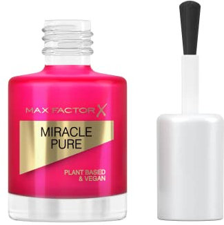 Max Factor Smalto Unghie Miracle Pure Nail Colour, Smalto 100% Vegano, con Formula Traspirante, Asciuga Velocemente, Formato 12 ml, Colore 265 Fiery Fuchsia