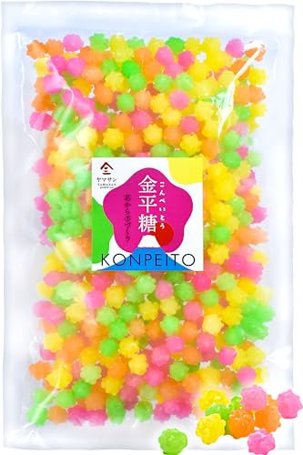 YAMASAN KYOTO UJI Konpeito Japanese Sugar Candy - Big bag,Colorful Colors,Handmade from the sugar core,500g