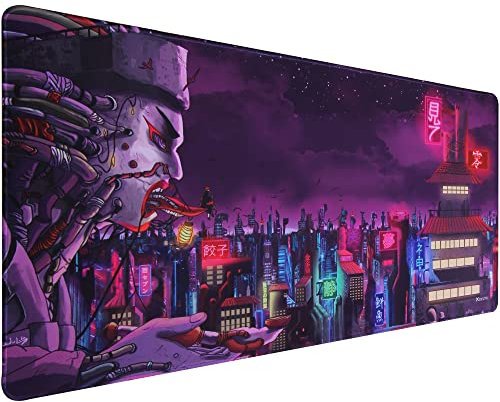 Xcosmic Tapis de souris de jeu, 900x400 mm, grand tapis de souris XXL personnalisé, tapis de bureau de grande taille, répond aux exigences de haute vitesse et de haute précision (langue UK07)