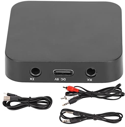 Bluetooth 5.0 Transmitter Receiver, Wireless Audio Bluetooth Adapter Multifunction 2 in 1 Wireless Bluetooth Adapter for TV CD Player MP3