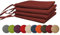 chilly pilley 4X Gartenkissen Stuhlkissen Set Gartenstühle Stuhlauflage Sitzkissen Sitzpolster Auflage Gartensitzkissen Garten Kissen (4er Set, Dunkelrot)