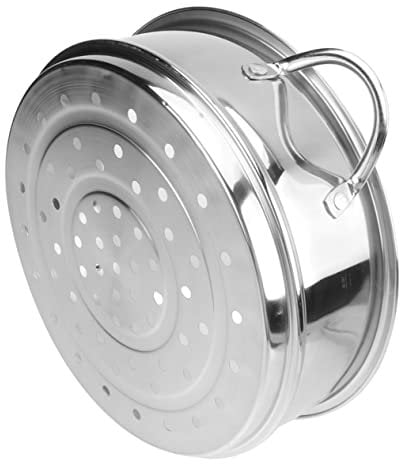 KICHOUSE 304 Stainless Steel Vegetable Steamer Basket for Cooking, 18cm Steaming Basket for Pot, Dumplings, Veggies, Rice, Seafood, Home and More Easy to Clean for Home Restaurant Hotel