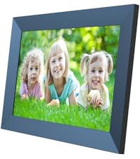 Denver PFF-1026B Digitaler Wi-Fi Bilderrahmen – 10,1 Zoll IPS HD Touchscreen, Integrierte FRAMEO Software, Drahtloses Teilen, Timer-Funktion, Schwarz