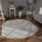 Paco Home Teppich Wohnzimmer Kunstfell weich waschbar modern elegant pflegeleicht Felloptik Uni Seidenglanz flauschig Kurzflor, Grösse:150x170 cm Oval, Farbe:Grau