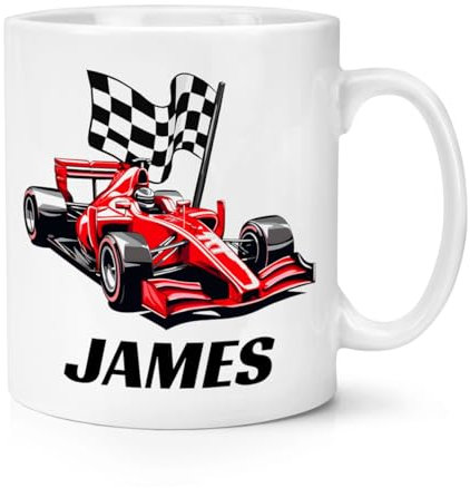 Personalised Racing Car Red 10oz Mug Cup