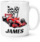 Personalised Racing Car Red 10oz Mug Cup