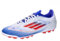 adidas F50 League Football Boots Artificial Ground, Cloud White/Solar red/Lucid Blue, 9.5 UK