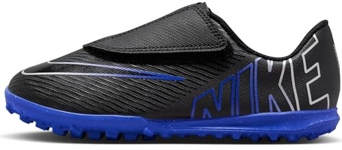 NIKE Boy's Unisex Kids Jr Vapor 15 Club Tf Ps (V) Low, Black Chrome Hyper Royal, 12 UK Child