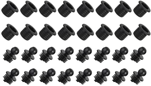 QUARKZMAN Grilles de Haut-Parleur en Plastique de Type Boule et Douille de Guidage de 11 mm de Diamètre pour Accessoires de Pièces de Haut-Parleur - Lot de 16