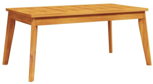 vidaXL Garten Esstisch, Gartentisch mit Holztischplatte, Holztisch für Garten Terrasse Innenhof, Gartenmöbel, Modern, Massivholz Akazie