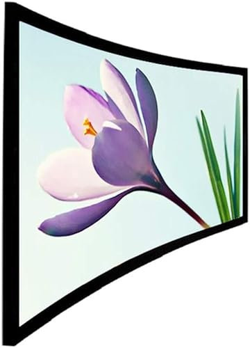 Projection Screen, Projector Curtain, 4K 16:9 White Woven Acoustic Transparent Customize 3D Curved Fixed Frame Projector Screen for Home Cinema Projection Screen