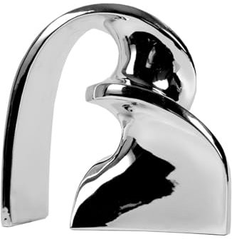 Tauzveok Abstrakte Kunst Skulptur Deko, Dekoration Wohnzimmer, für Schlafzimmer Tischdekoration Büro Wohnung Skulpturen und Statuen, Geschenk, Harz,Silber