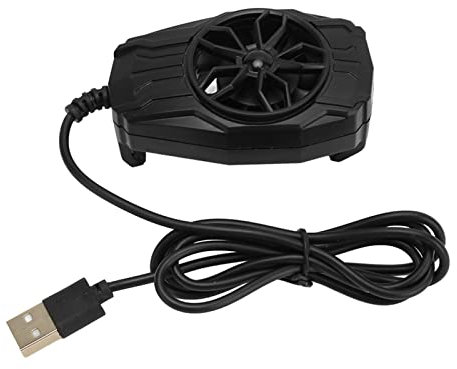 Mini Phone Cooling Fan Portable Super Silent Mobile Phone Cooler for Playing Games Watching Videos (Black)