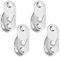 OIGWBPH 4pcs Schrankrohrlager oval Halterung für Kleiderstange Schrank Metall Kleiderstangenhalter für Ovalstange Kleiderschrank Aufhänger für Wandmontage