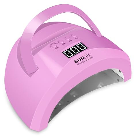 Cheerhom UV Lampe für Gelnägel 60W,Nageltrockner mit 30 Lampenperlen, 4 Timer, Tragbarer Handgriff, LCD-Display, UV Nagellampe und LED Nagellampe in einem, UV Lampe Neonail, Nagellack Trocknergerät