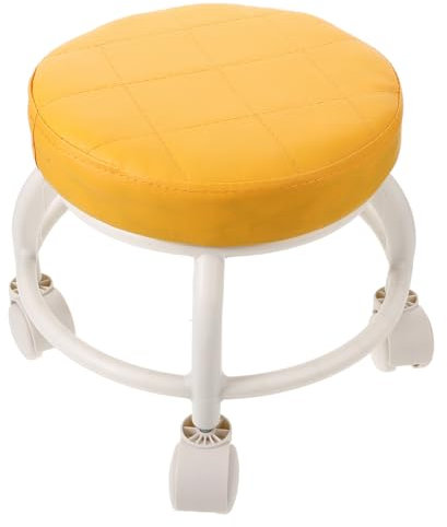 Beavorty Tabouret À roulettes en Polyuréthane Tabouret Escabeau sur roulettes pour La Maison Le Bureau Le Garage Latelier Chaise À Siège Bas À roulettes