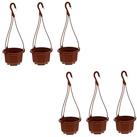 KITANDOVE 6sätze Hängende Blumentöpfe Dekorativer Kunststoff-Topf Für Sukkulenten Und Orchideen Atmungsaktiver Wurzelkontrolltopf Mit Haken Für Balkon Und Garten