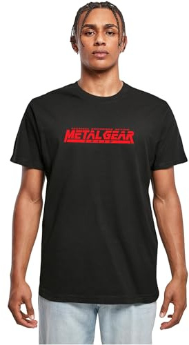 MERCHCODE Mc1030-metal Gear Solid Logo Tee T-Shirt, Noir, L Hommes