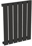 Radiateur noir mural eau chaude horizontal en acier | 60 x 45 cm 361 Watt pour chauffage central | 4 raccordements standards 15x21 (1/2) série NYTIA by NOYON & THIEBAULT