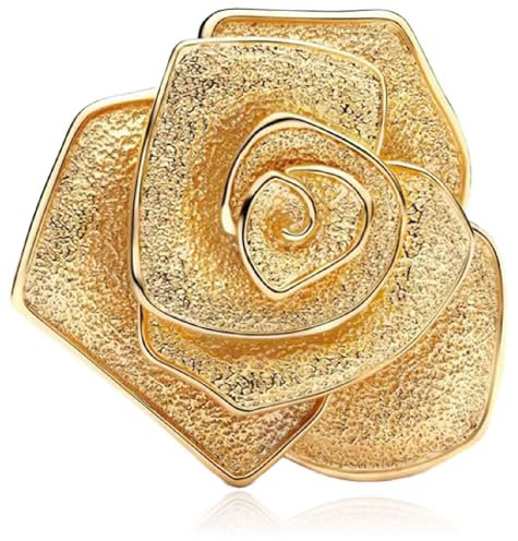 MSPOVOF Goldene Rose Charm, S925 Sterling Silber Bead, für Armbänder und Halsketten, für Frauen Schmuck Geschenk