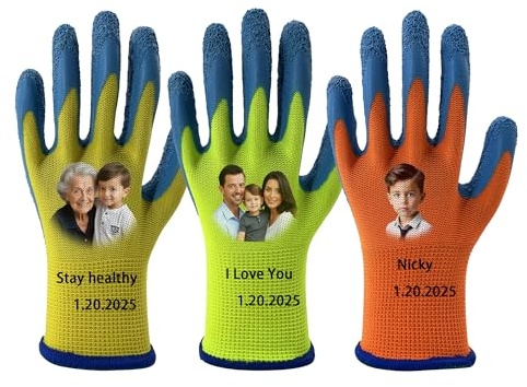 LH-SP 3 Paar personalisierte Gartenhandschuhe für Kinder – mit eigenem Foto und Text, individuell gestaltbar (5)