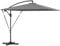 Outsunny Ampelschirm Ø260 cm Sonnenschirm mit UV-Schutz 50+ wasserabweisend Kurbelschirm mit Ständer, Abdeckung, Kurbel, Windsicherung, Marktschirm kippbar Gartenschirm für Balkon Terrasse Grau