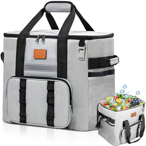 ITMNMNL Kühltasche Groß 40L,Kühltasche Faltbar,Kühltaschen,Picknicktasche,Thermotasche,Kühltasche Auto,Tragbar Wiederverwendbare Isoliertasche Einkaufstasche,Kühltaschen für Draußen,Einkauf,BBQ