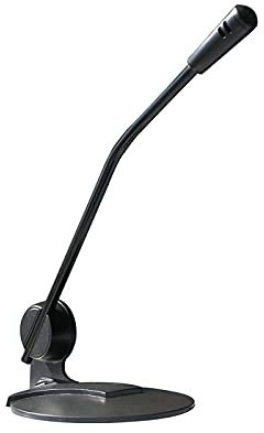 glowster Micrófono Multimedia Negro, con Sonido Claro y diseño ergonómico, Ideal para grabaciones, Streaming y comunicaciones en línea.