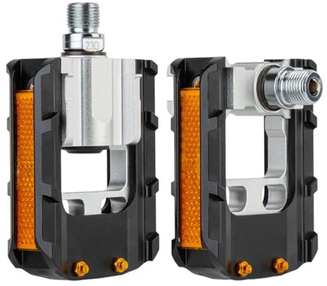 2 Stück Fahrradpedale Faltbare Fahrradpedale 11.2x7.2x2.5 cm Schnellverschluss-Design Reflektierende Sicherheitsstreifen Stabile Fahrradteile Ideal für Upgrade und Wartung Schwarz