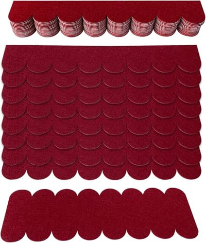 MAOYING Dachschindeln für Vogelhaus, 11pcs Dachpappe Schindeln, Dachschindeln Biberschwanz Mini, Selbstklebend Dachschindeln,für Nistkasten, Kaninchenställe, Hasenstall, Insektenhotel(Rot)