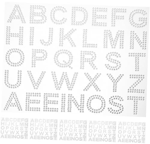 ibasenice 6fogli Strass Da Attaccare Adesivi Strass Di Adesivi Lettere Glitterate Decorativi Da Te Per Borse e Vestiti