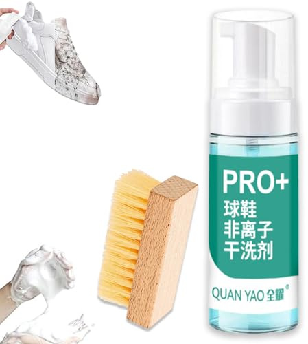 fjaldjfu Haibus Active Foam Sneaker Cleaner Set, 150ml Trainer Cleaner Foam With Cleaning Brush, White Shoe Cleaners for Removing Stains and Dirt (1)