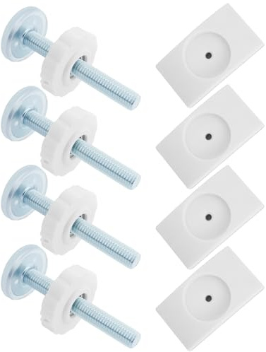 6 Pressure Screws for Stair Safety Gate + 6 Safety Wall Protection for Baby Stair Gate Door Safety Gate Threaded Spindle Bars Clamping Screws No Drilling for Pet Children's Gate Baby Gate