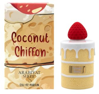 Arabiyat Sugar Coconut Chiffon Eau de Parfum per Uomo e Donna, Profumo Unisex, 100 ml, Prodotto negli Emirati Arabi Uniti