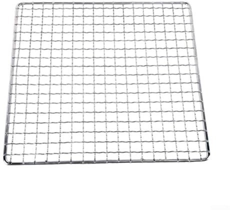BBQ Grillrost, Edelstahl, quadratisches Gitternetz für Grill, Ofen, Backblech, Outdoor, Camping, Kochen Mesh (30 × 25)