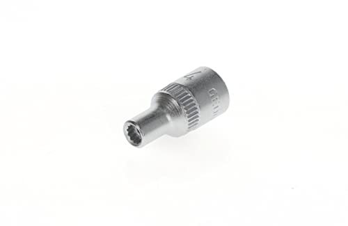 GEDORE Douille, Entraînement 1/4 6,3 mm, 12 pans, Diamètre 4 mm, Outil, 20 4, Acier chromé