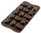 silikomart | SCG23 Moule en Silicone pour chocolats CHOCO WINTER, antiadhésif, 15 chocolats, paquet de 1 Moule pour sucreries, Easy Choc, 33 x 27 mm, h 15 mm, Made in Italy