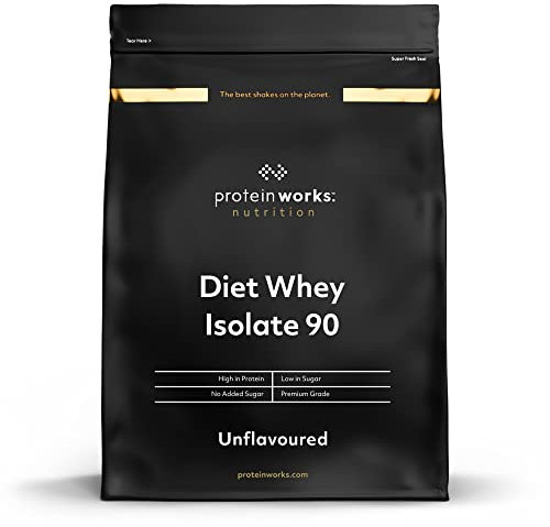 THE PROTEIN WORKS Diet Whey Isolate 90 (Isolat De Whey) | Faible Teneur en Graisses | Shake Ultra Pur | Favorise la Perte de Poids Nature | 500g