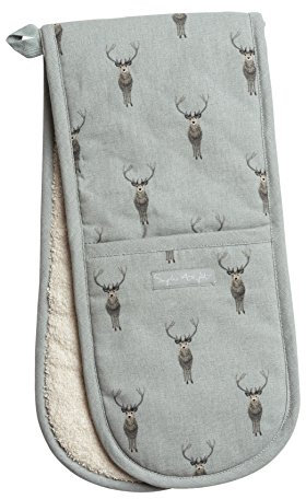 Sophie Allport - Highland Stag Double Oven Gloves, Heat Resistant, Thermal Layer, Kitchen Accessories