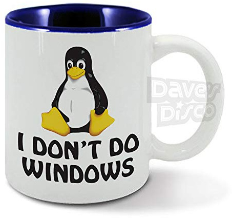 Linux, I Don't do Windows, Funny, Linux Engineer, IT Programmer, Birthday Gift idea, Blue Mug, Cup