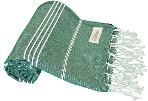 Bersuse 100% Baumwolle - Anatolia Hamamtuch Pestemal - Waldgrün