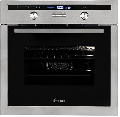 KKT KOLBE Einbaubackofen 60 cm | 70L | 3kW | Drehspieß | Kerntemperaturfühler | Katalyse | Grill | Heißluft | Teleskopauszüge | Automatik-Timer | EB8013ED