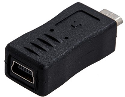 PremiumCord USB Adapter F/M, USB Mini Buchse auf Micro Stecker, HighSpeed 480 Mbit/s, Farbe Schwarz