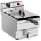 Astro Friteuse Professionnelle Électrique 10 L - 3200 W - Robinet de Vidange - Acier Inox