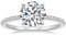 EAMTI Verlobungsring aus 925er Sterlingsilber, 1,25 Karat, runder Solitär, Zirkonia, Größe 3–13, Cubic Zirkonia, Zirkonia