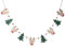 Gisela Graham Christmas Garland - Wooden Deer Head and Trees String